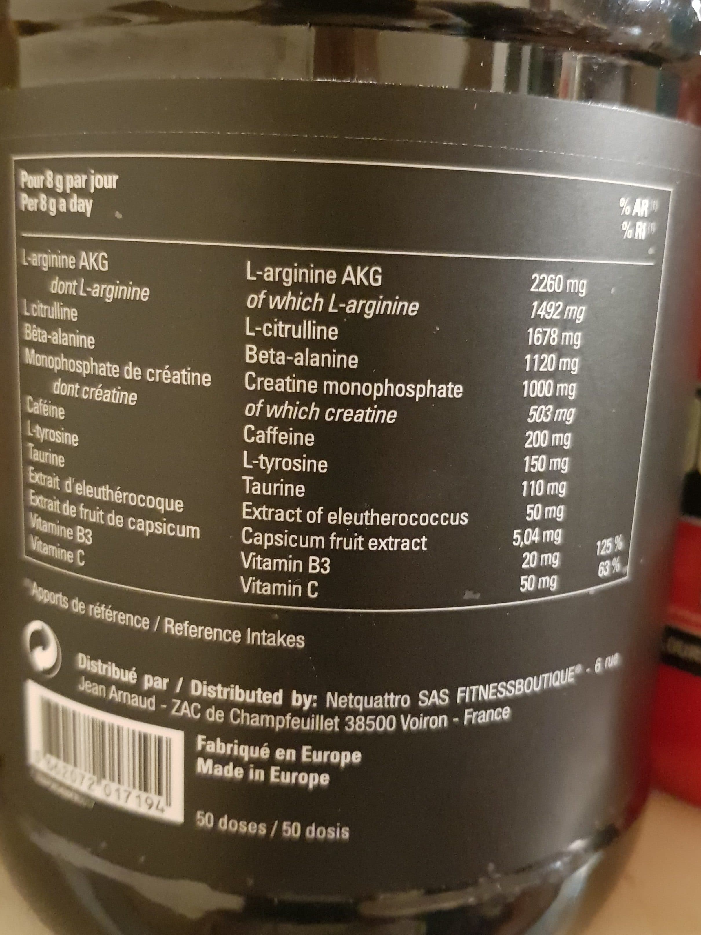 Fitnessboutique No Preworkout packshot