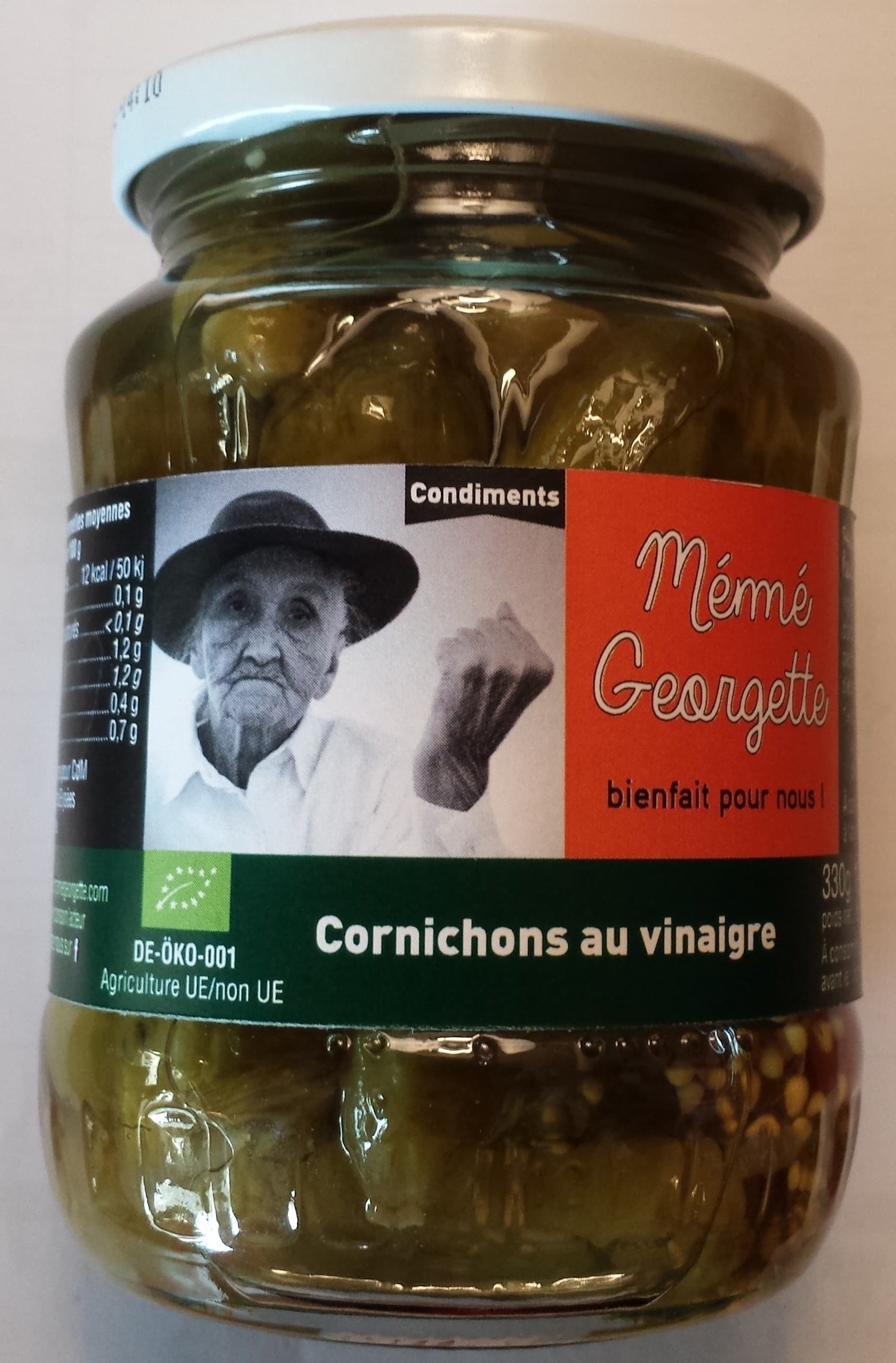 Mémé Georgette Cornichons au vinaigre BIO packshot