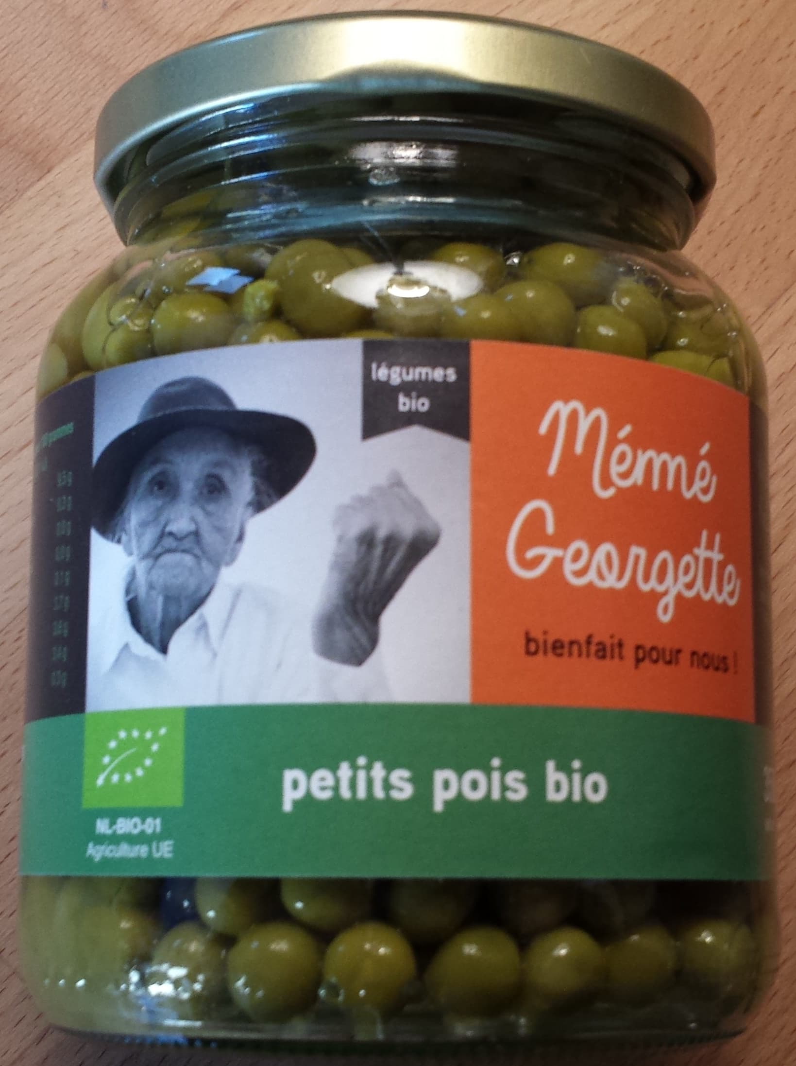 Mémé Georgette Petits pois bio packshot