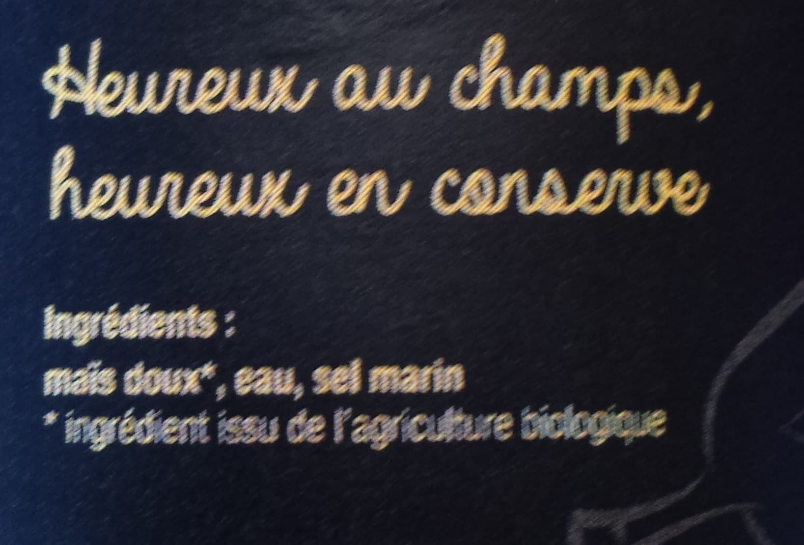 Mémé Georgette Maïs doux bio packshot