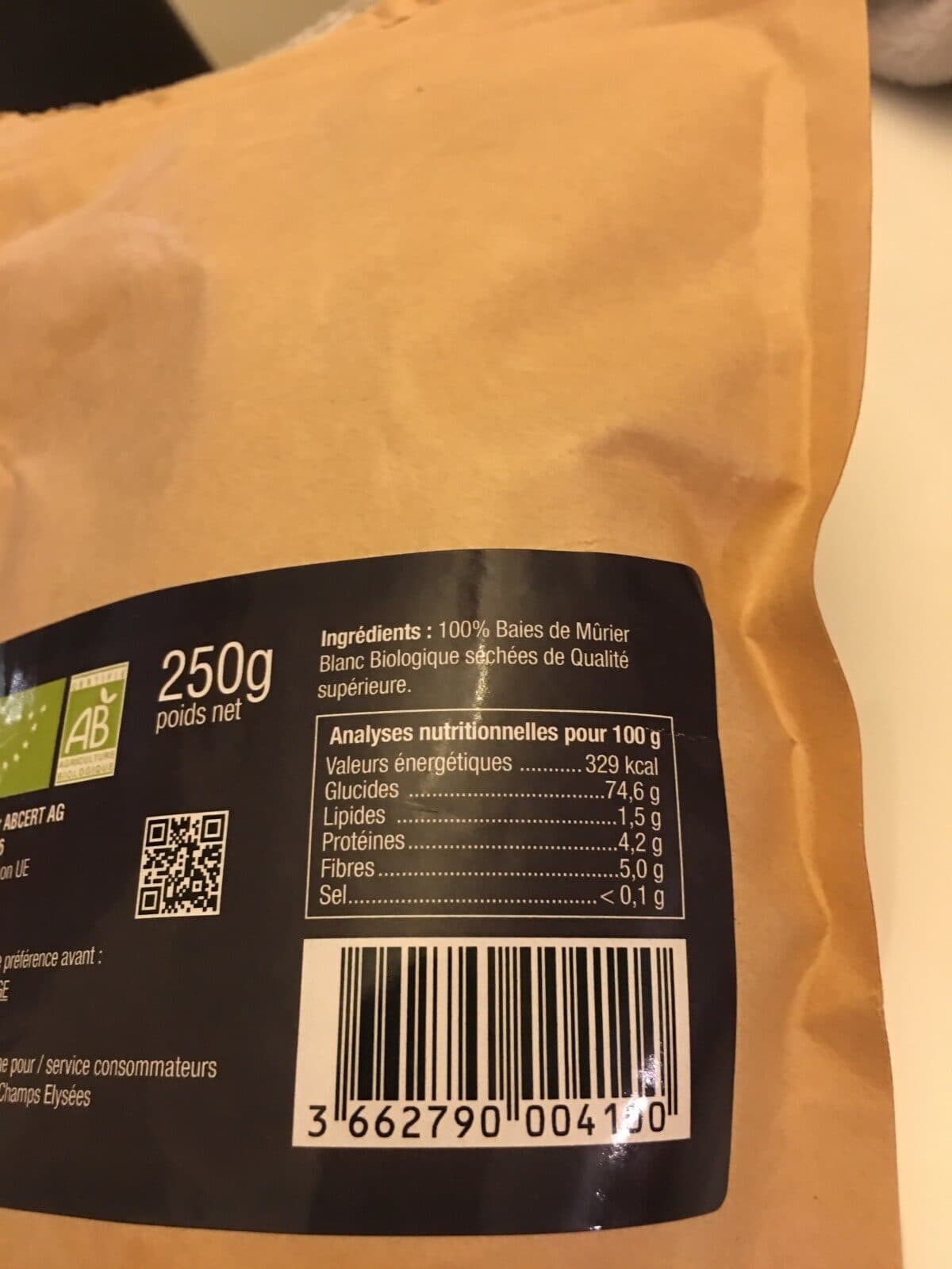 Meme georgette Mulberry blanc bio packshot