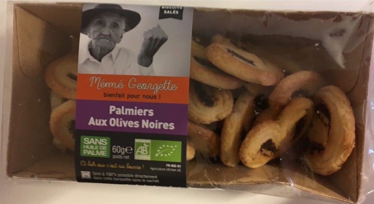 Mémé Georgette Palmiers aux olives noires packshot