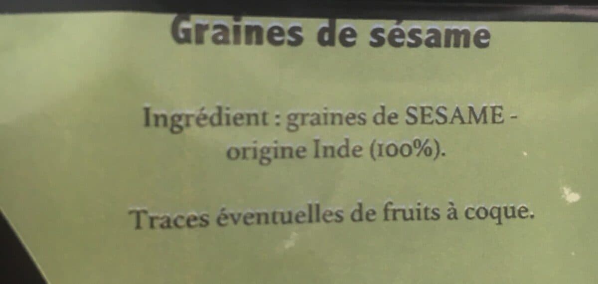Tresors De Chefs Graines de sesame packshot