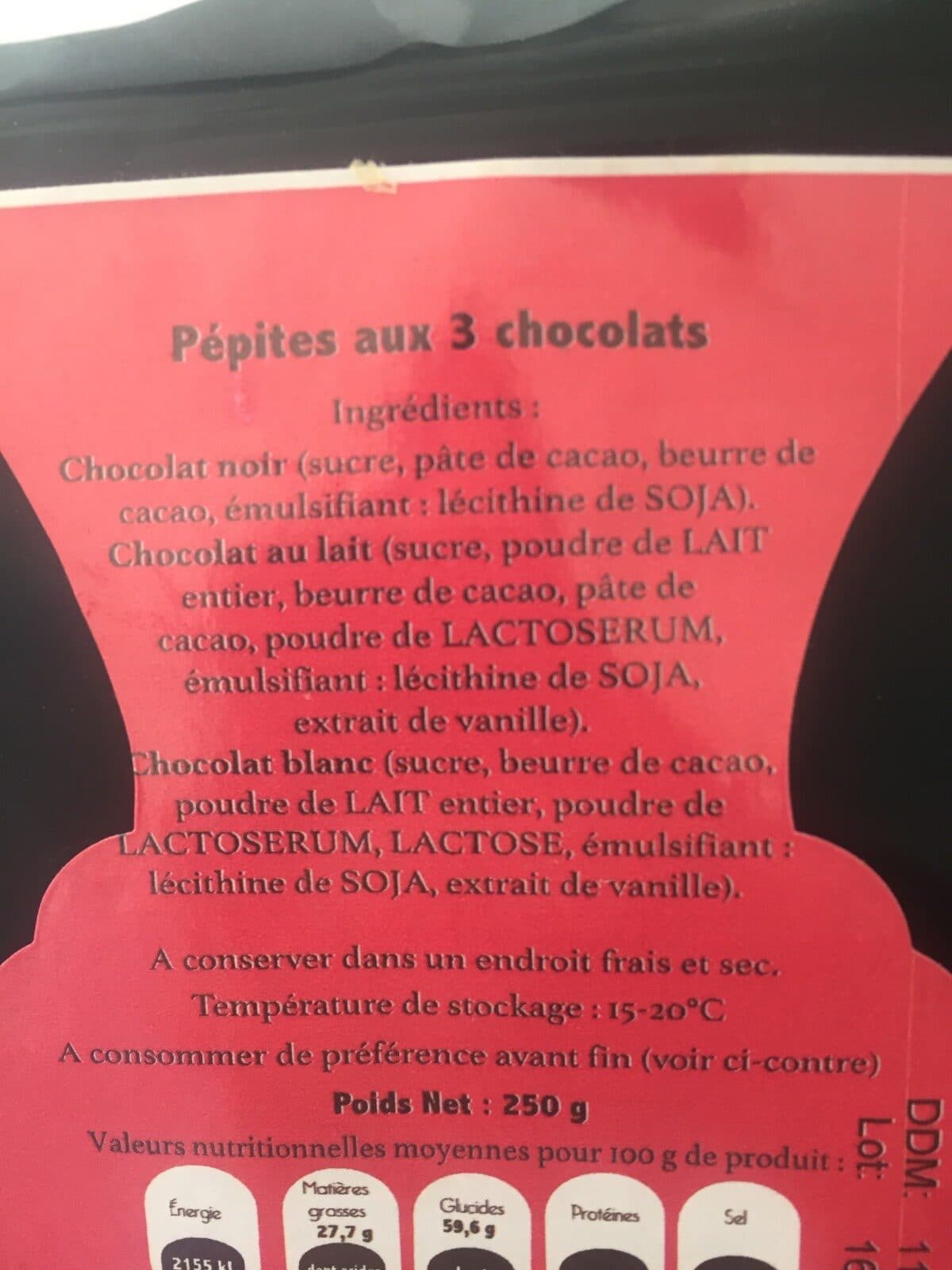 Tresors De Chefs Pepites trois chocolats packshot