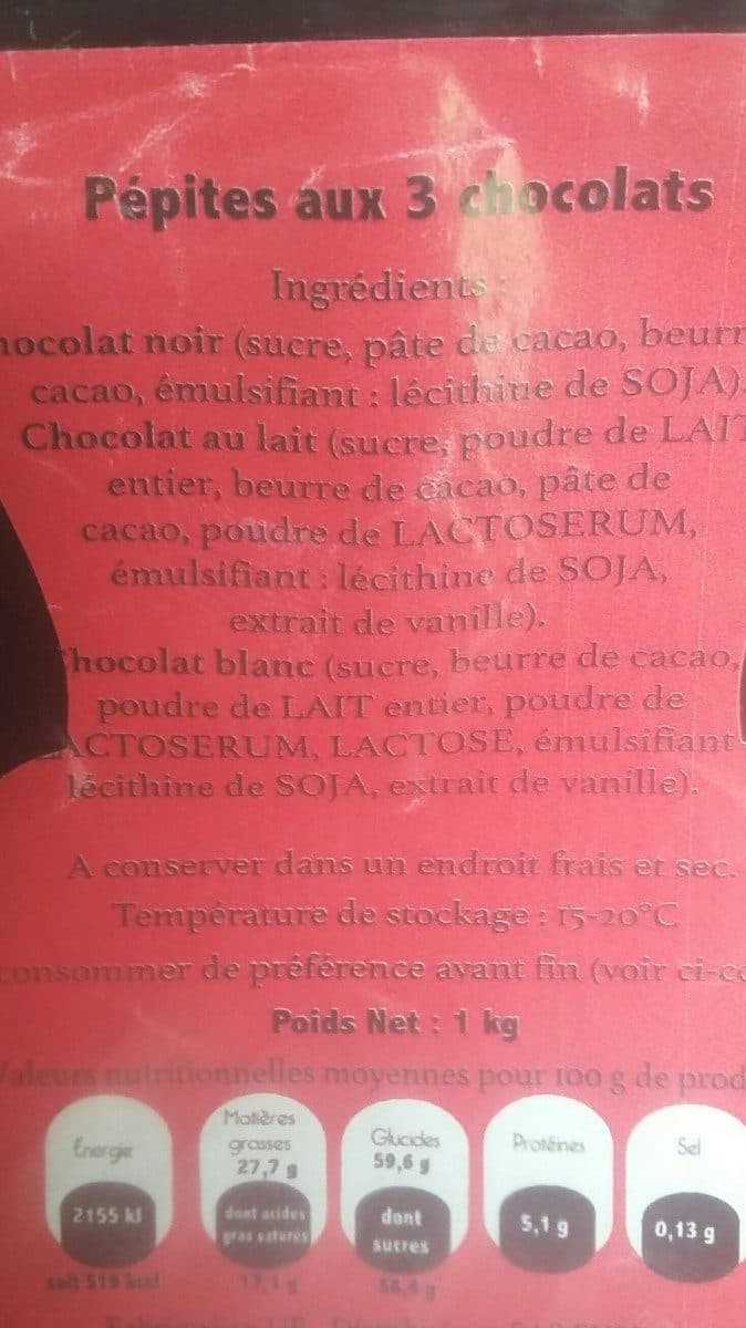 Open Food Facts Pepites de chocolat packshot