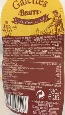 DV SAS Galettes Beurre à la Fleur de Sel packshot