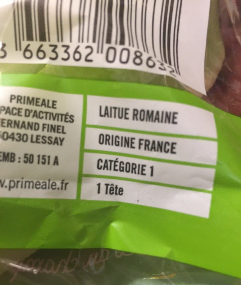 Priméale Laitue romaine packshot