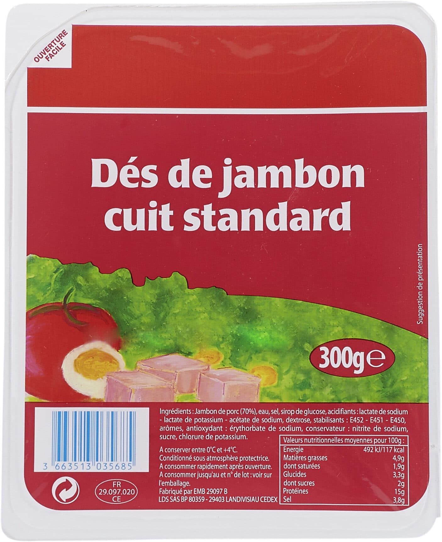 Open Food Facts Jambon packshot