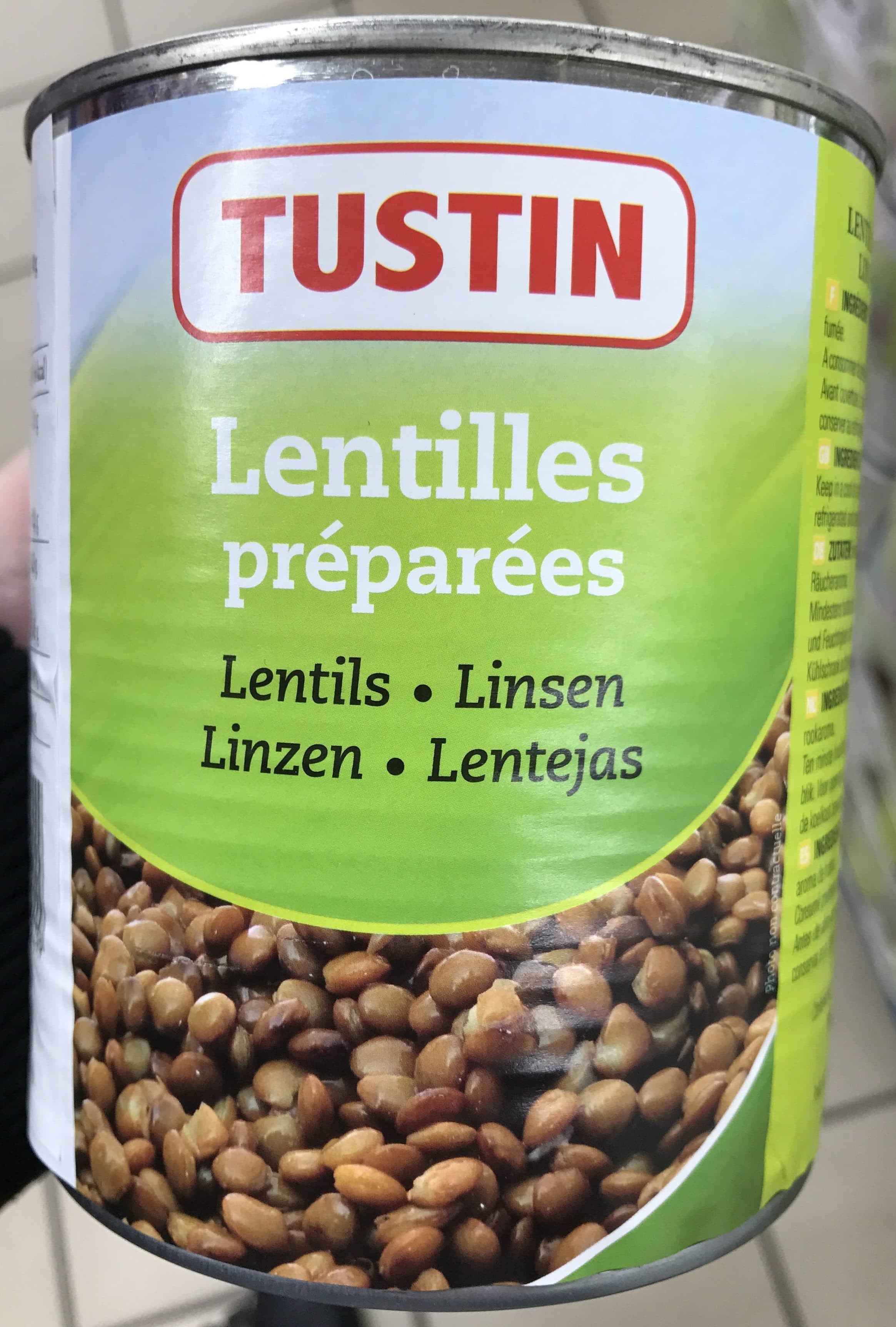 Tustin Lentilles préparées packshot