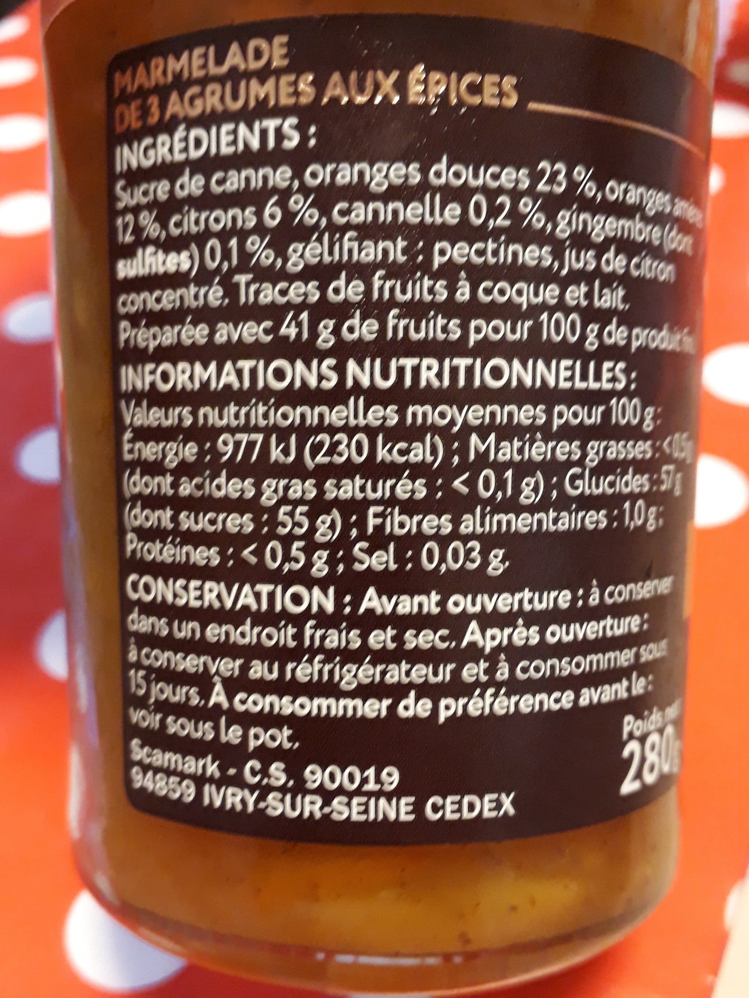 L'origine Du gout Marmelade 3 agrumes aux épices packshot