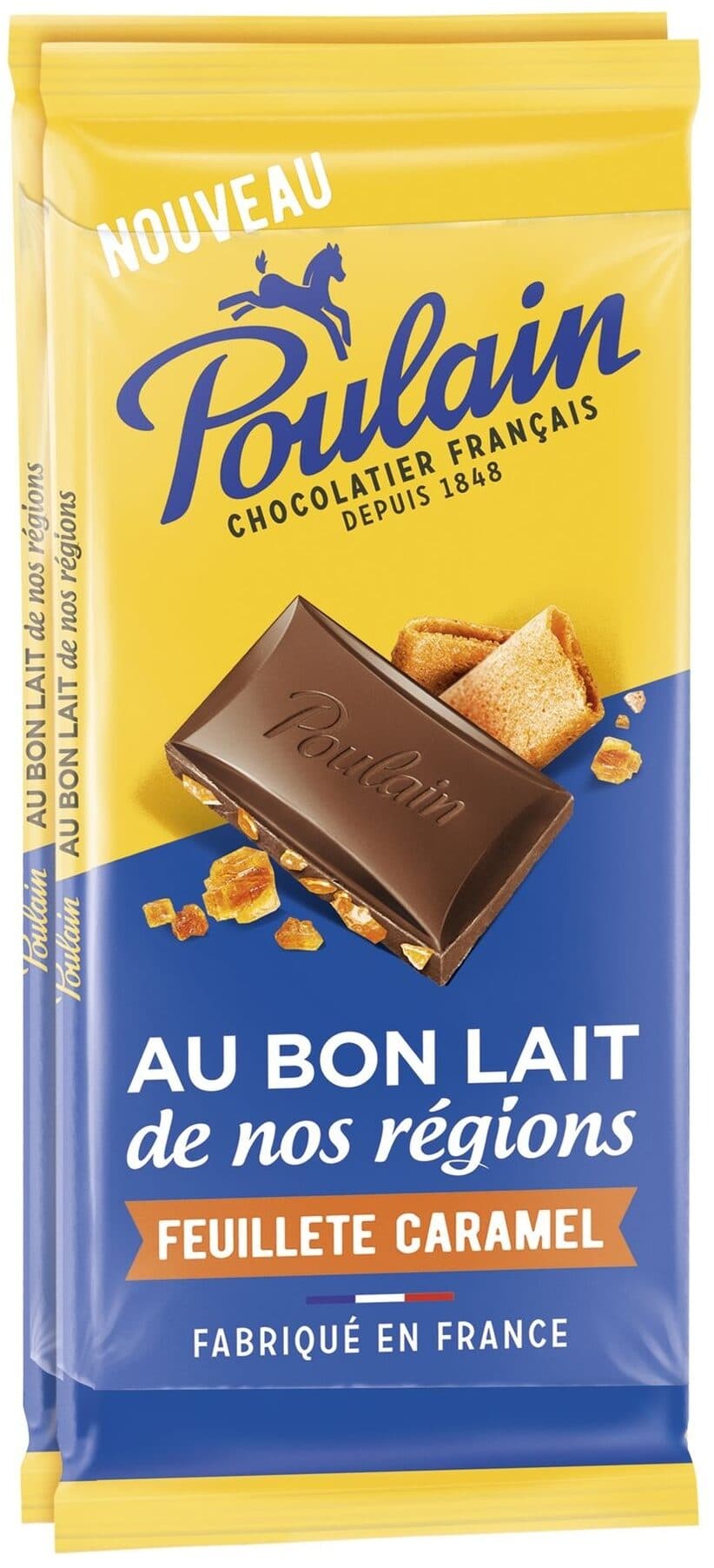 Poulain Au bon lait de nos régions - Feuilleté caramel packshot