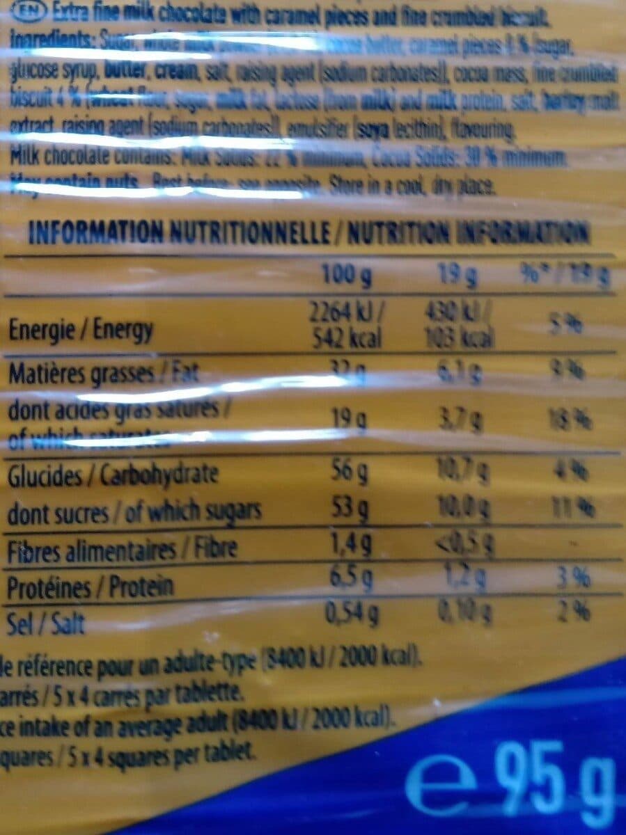 Poulain Au bon lait de nos régions - Feuilleté caramel packshot