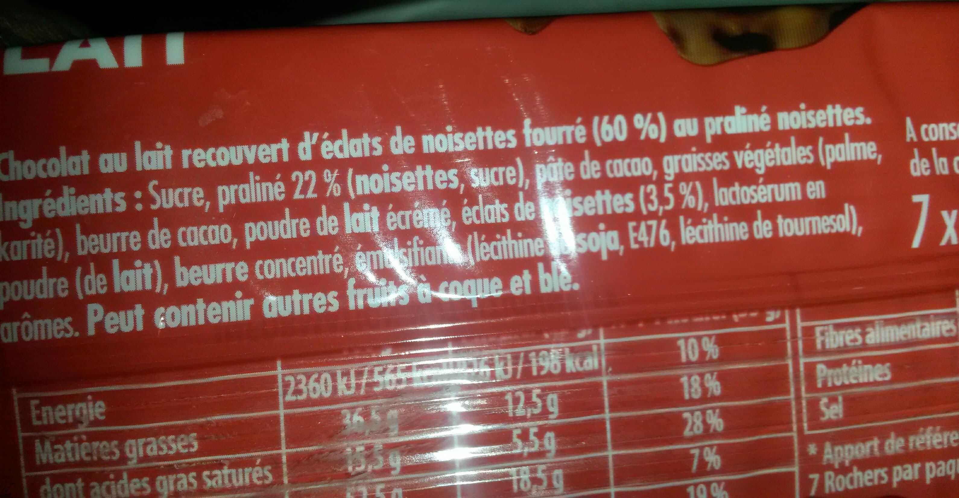 Suchard Rochers - chocolat au lait packshot