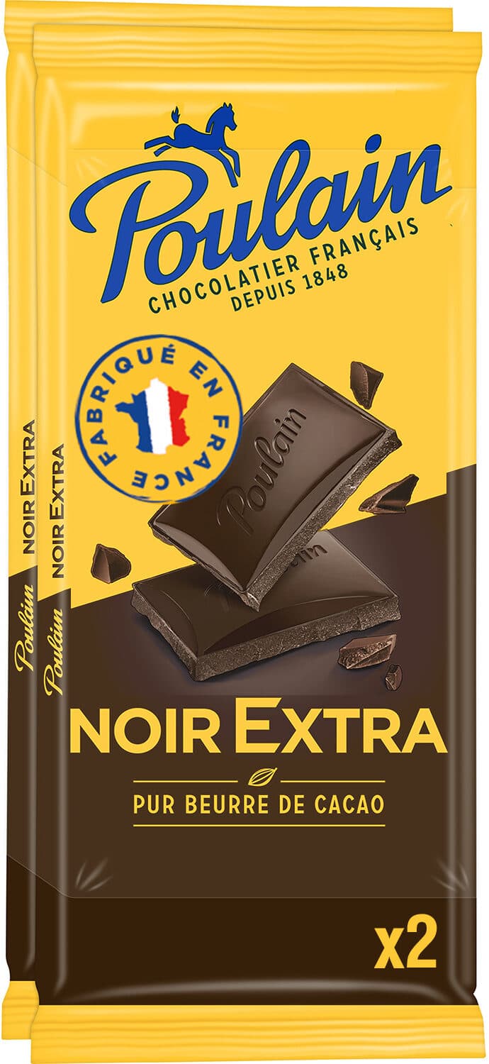 Poulain Noir extra pur beurre de cacao packshot