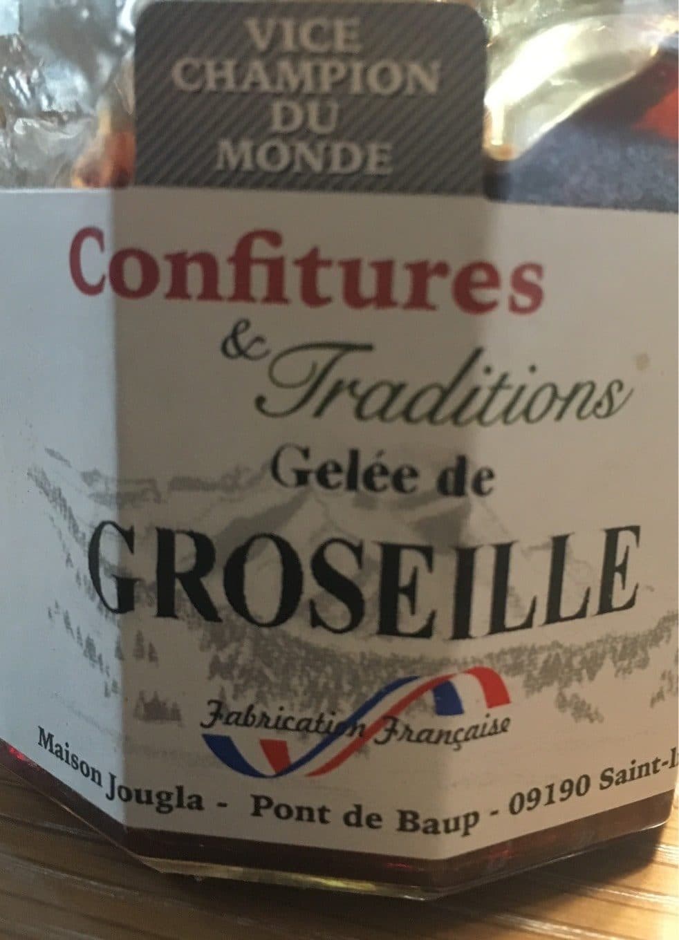 Maison Jougla Confiture Gelée de groseille packshot