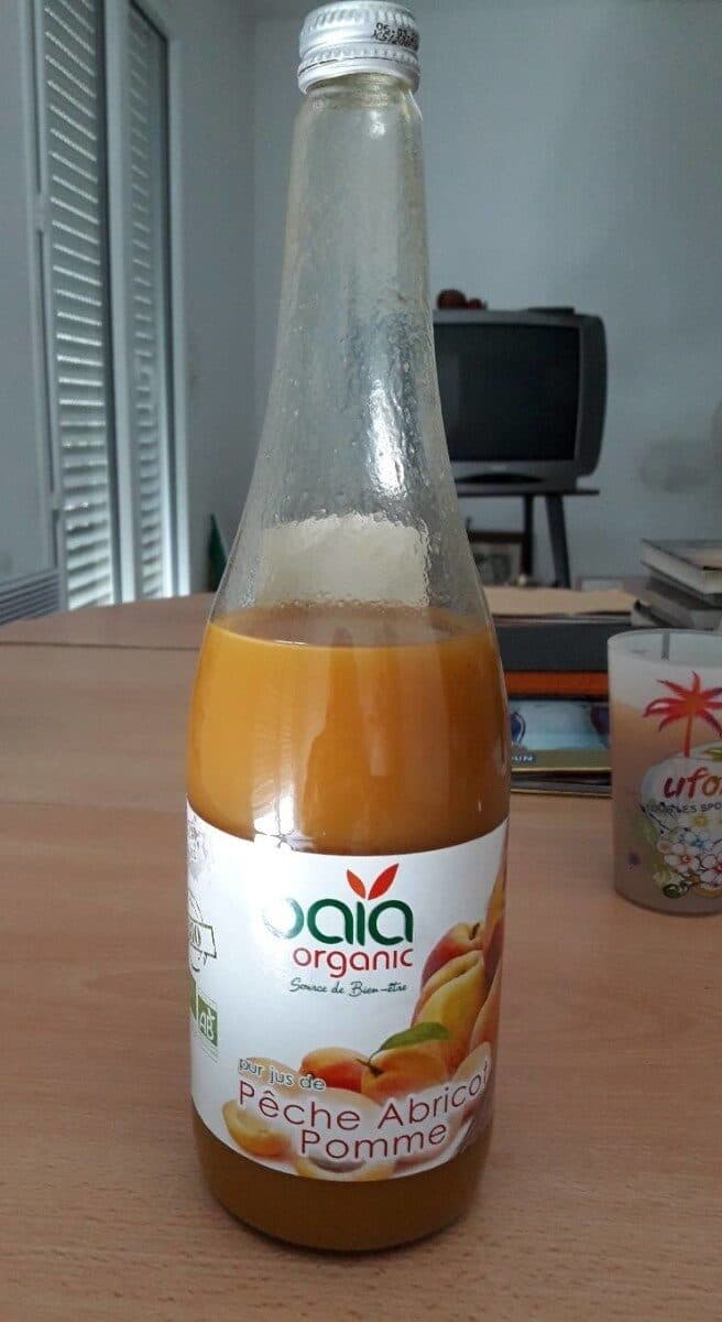 Baïa Organic Pur jus de pêche abricot pomme packshot