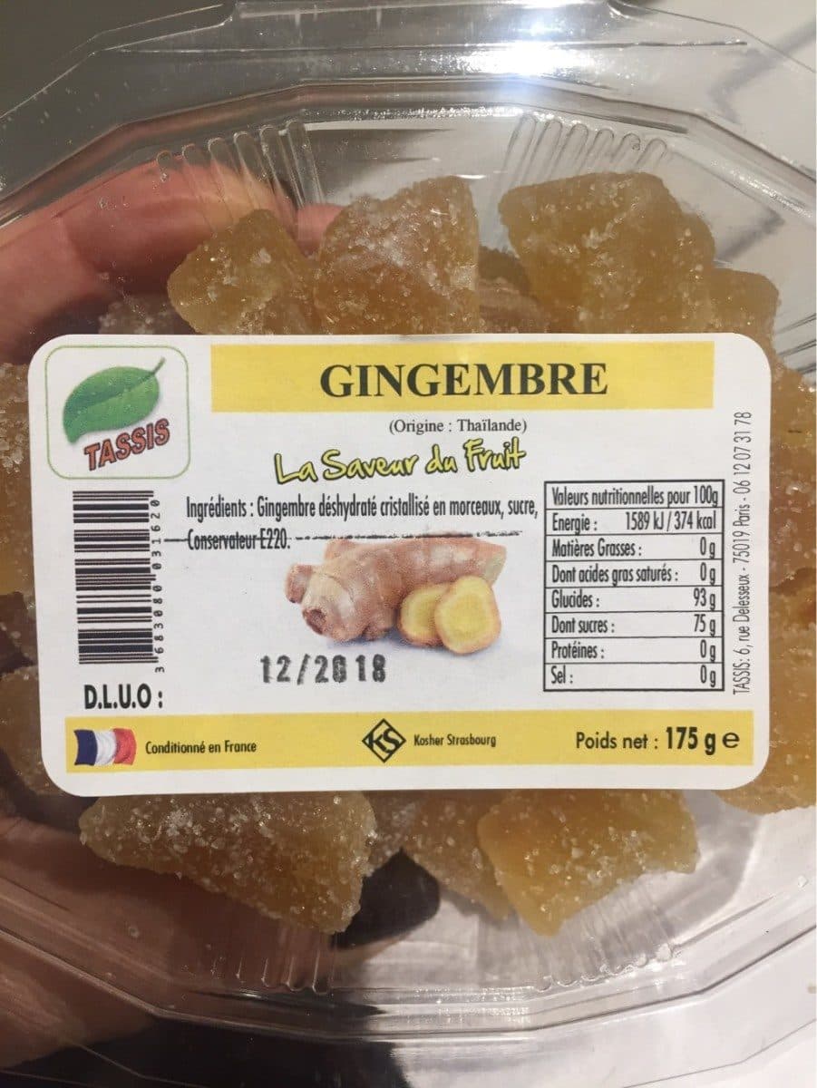 Open Food Facts Gingembre confit packshot