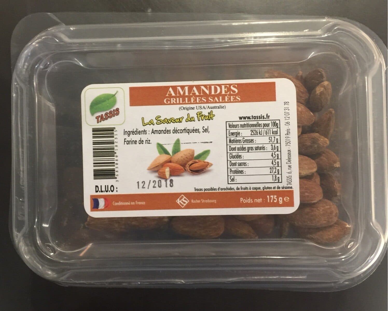 Tassis Amandes grillées salées packshot