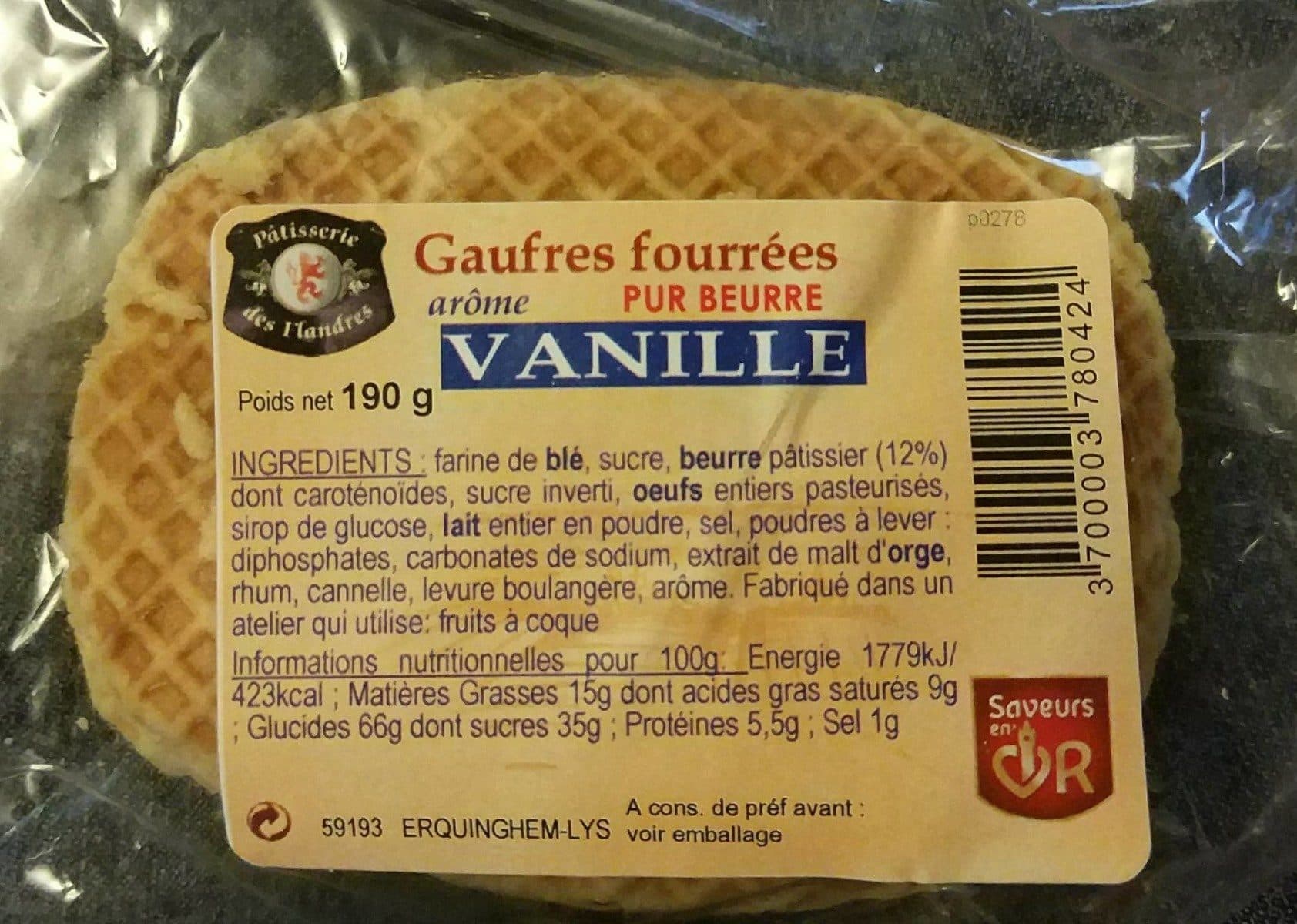 Open Food Facts Gaufres fourrées vanille packshot
