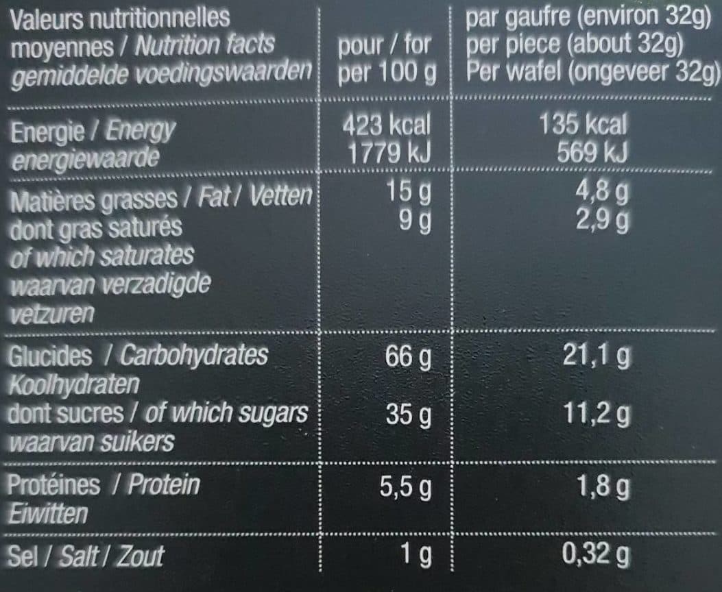 Comtesse de Flandre Gaufres Pur Beurre Fourrées Arôme Vanille packshot