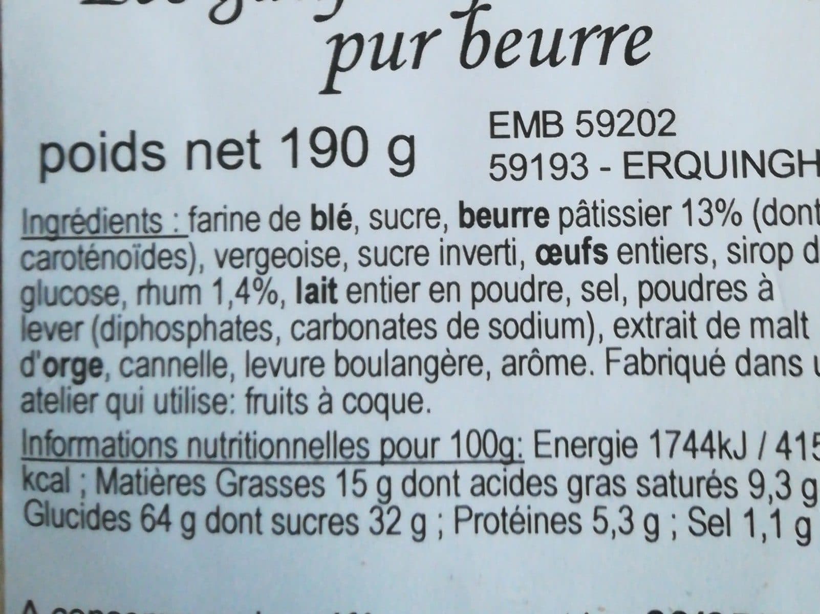 Open Food Facts Gaufres fourrées rhum packshot
