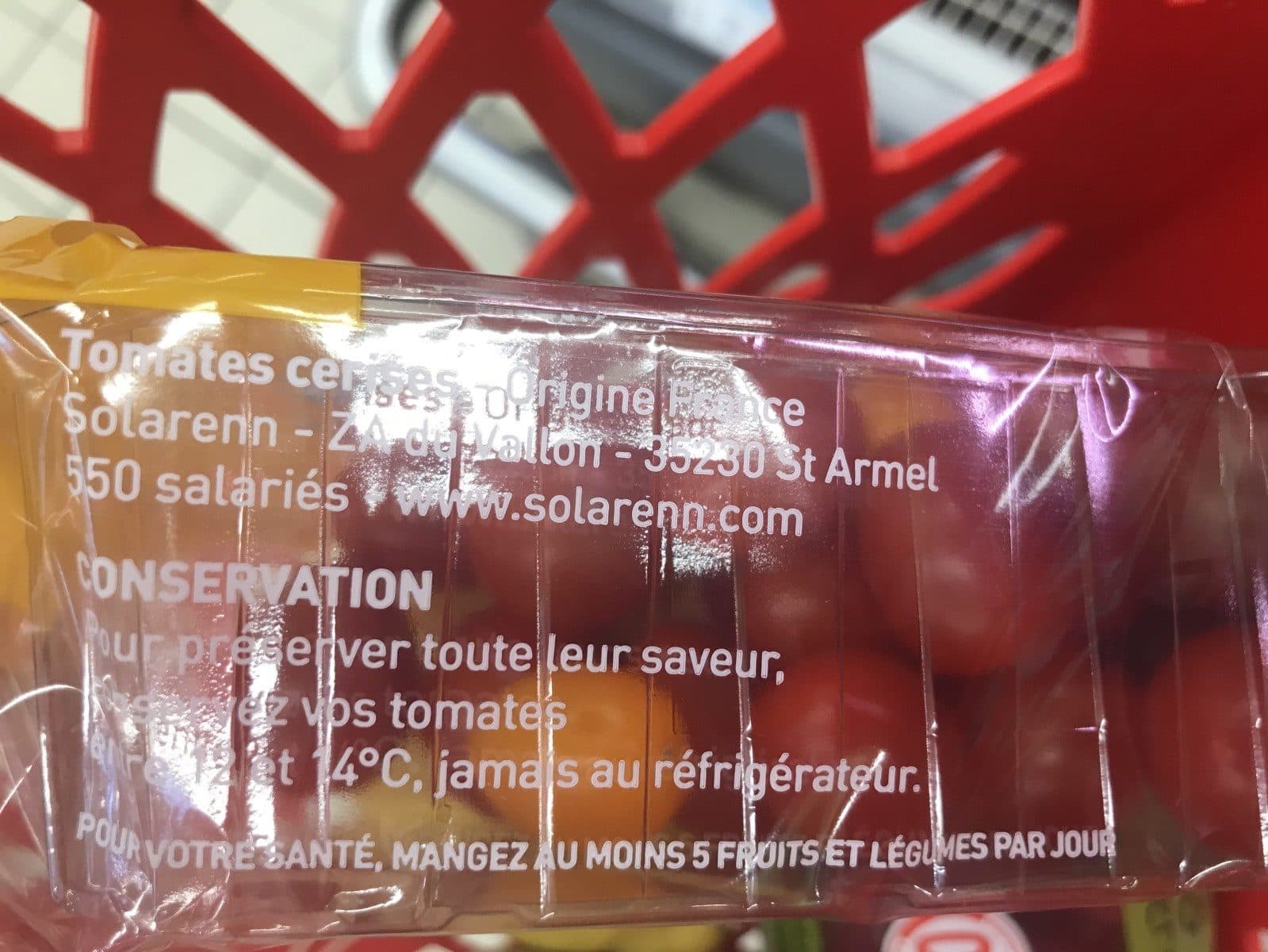 Solarenn Tomates cerises origine france packshot