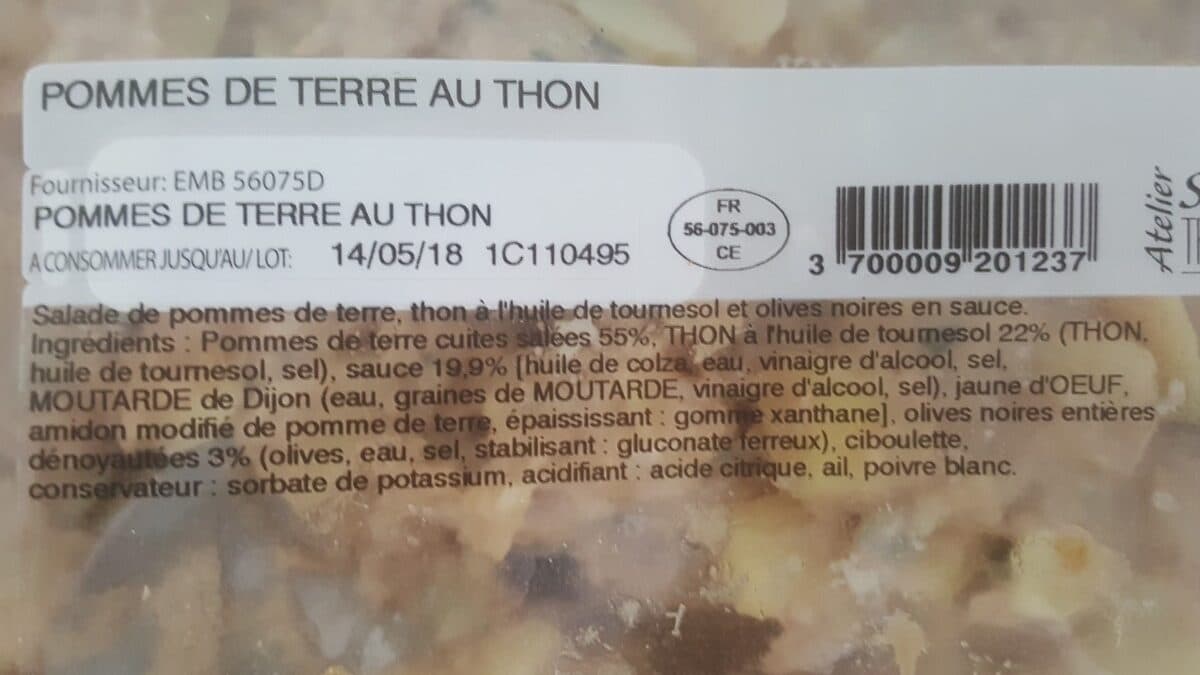 Open Food Facts Pomme de terre au thons packshot