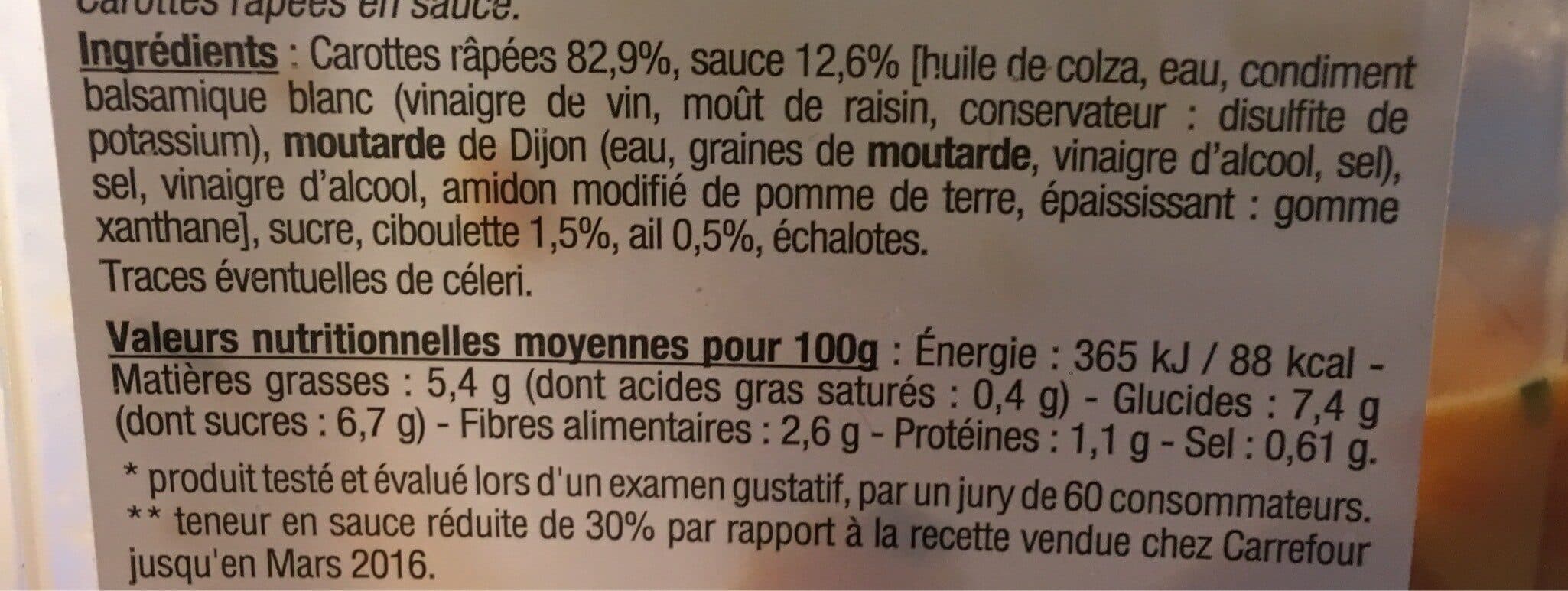 Mix Buffet Carottes finement râpées ail et ciboulette packshot
