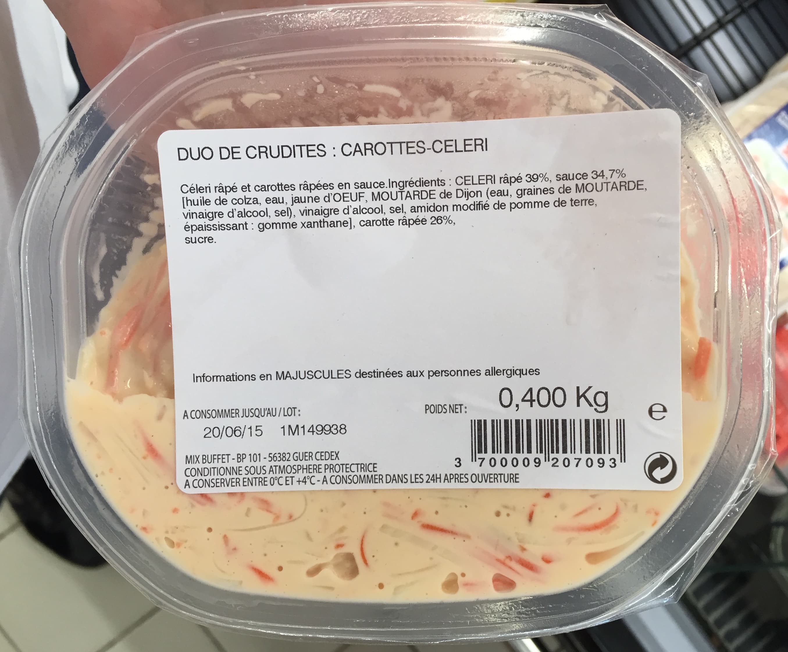Mix Buffet Duo de crudités : carottes-céleri packshot