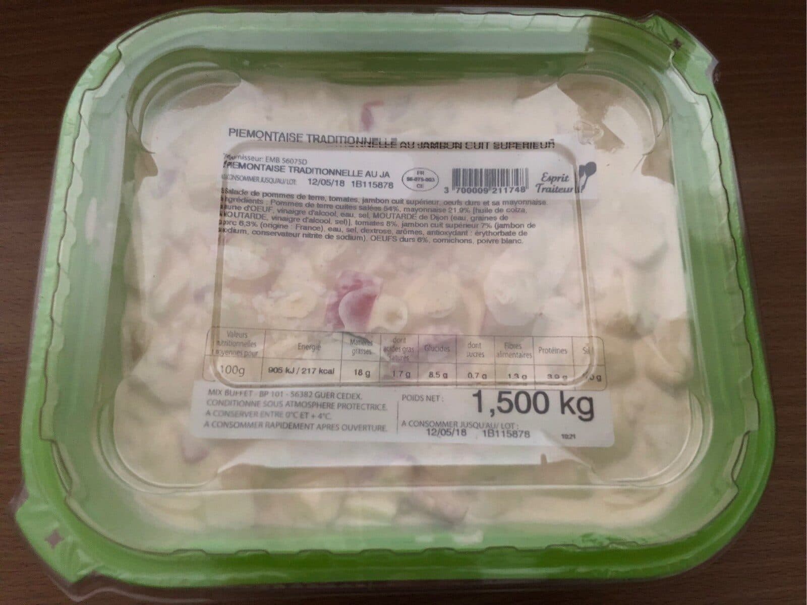 Mix Buffet Piemontaise packshot