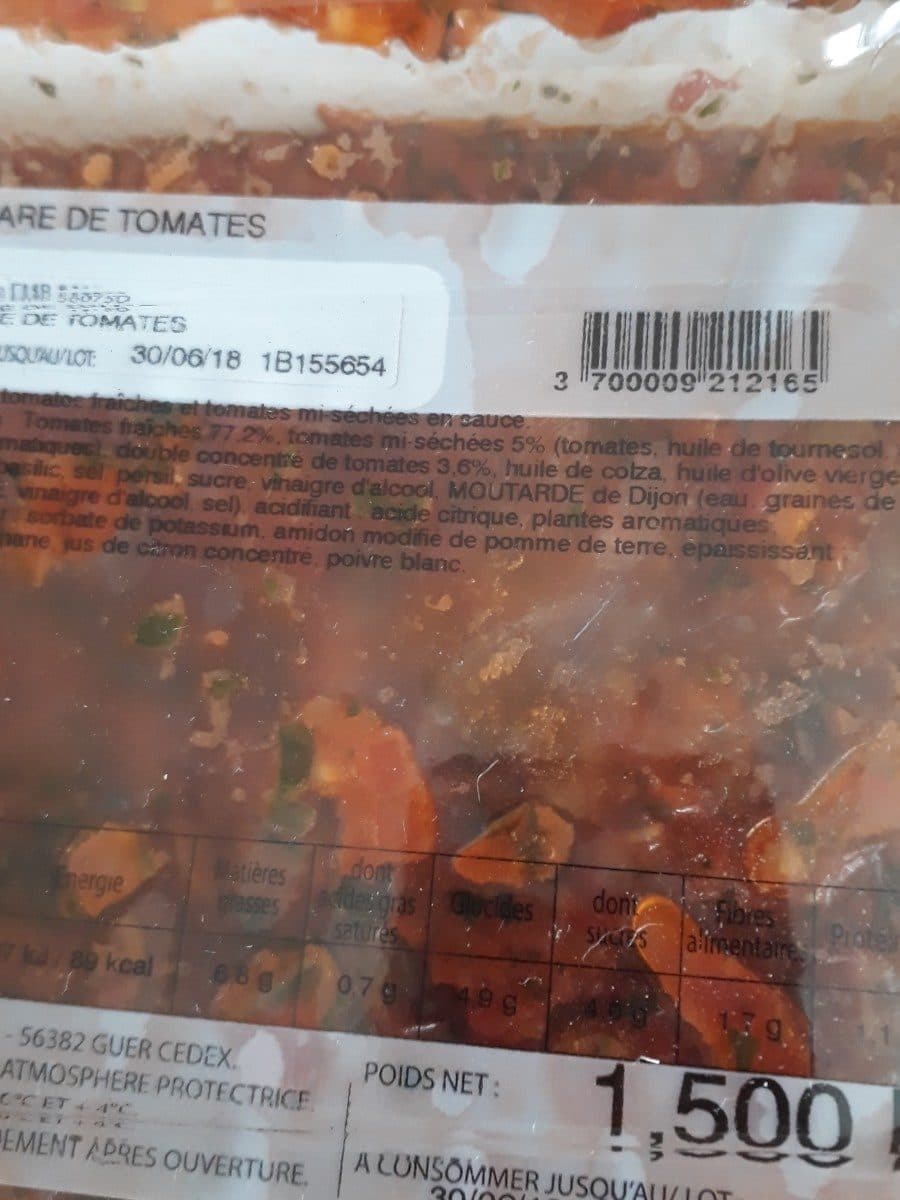 Open Food Facts Carpaccio de tomates packshot