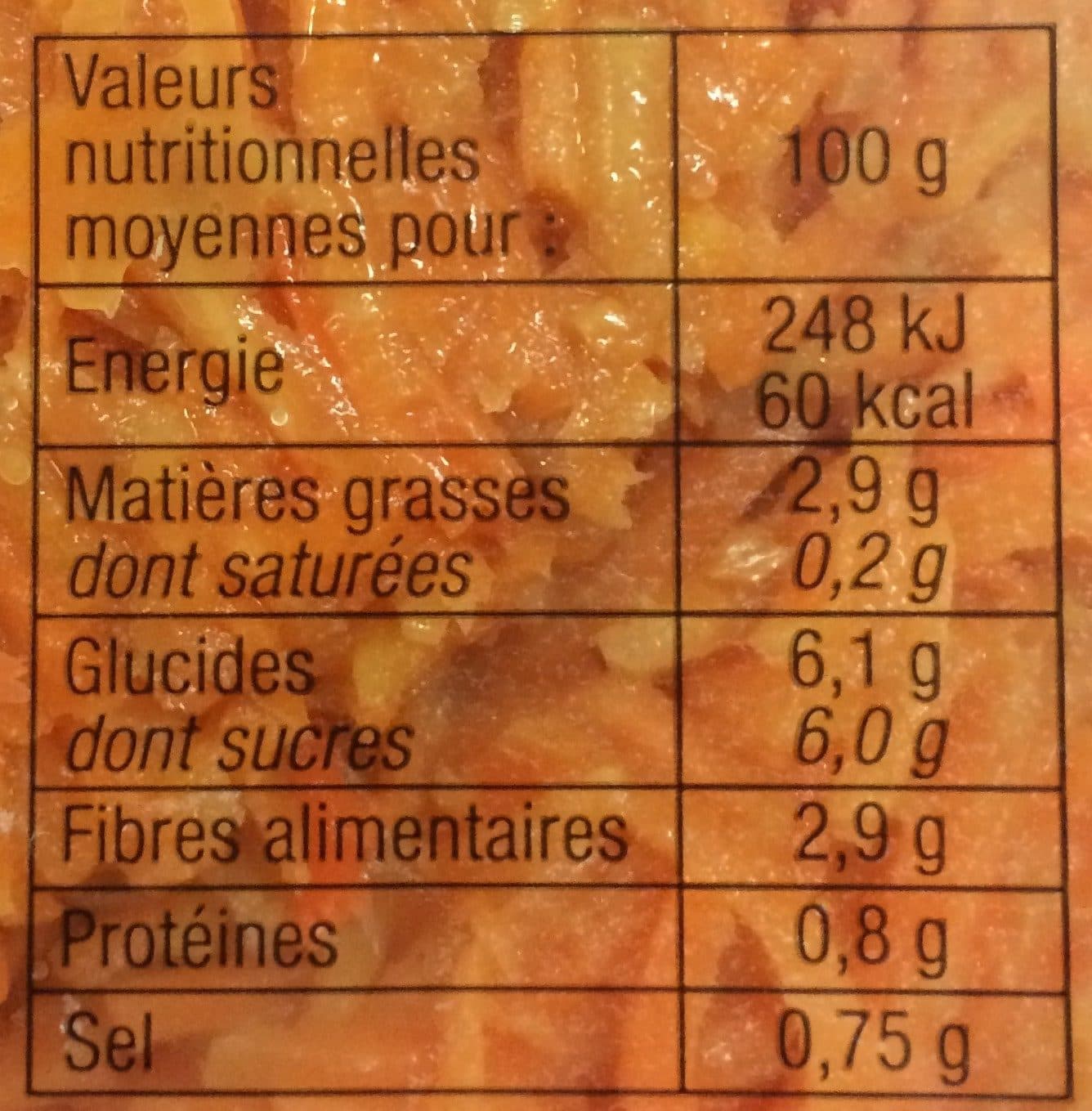 Mix Buffet Carottes râpées assaisonnées à la moutarde de Dijon packshot