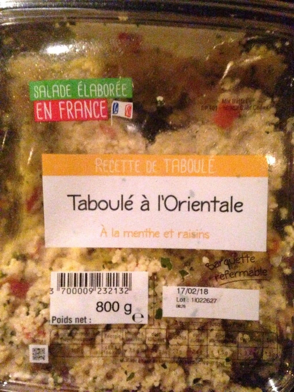 Marché U Taboulé Oriental packshot