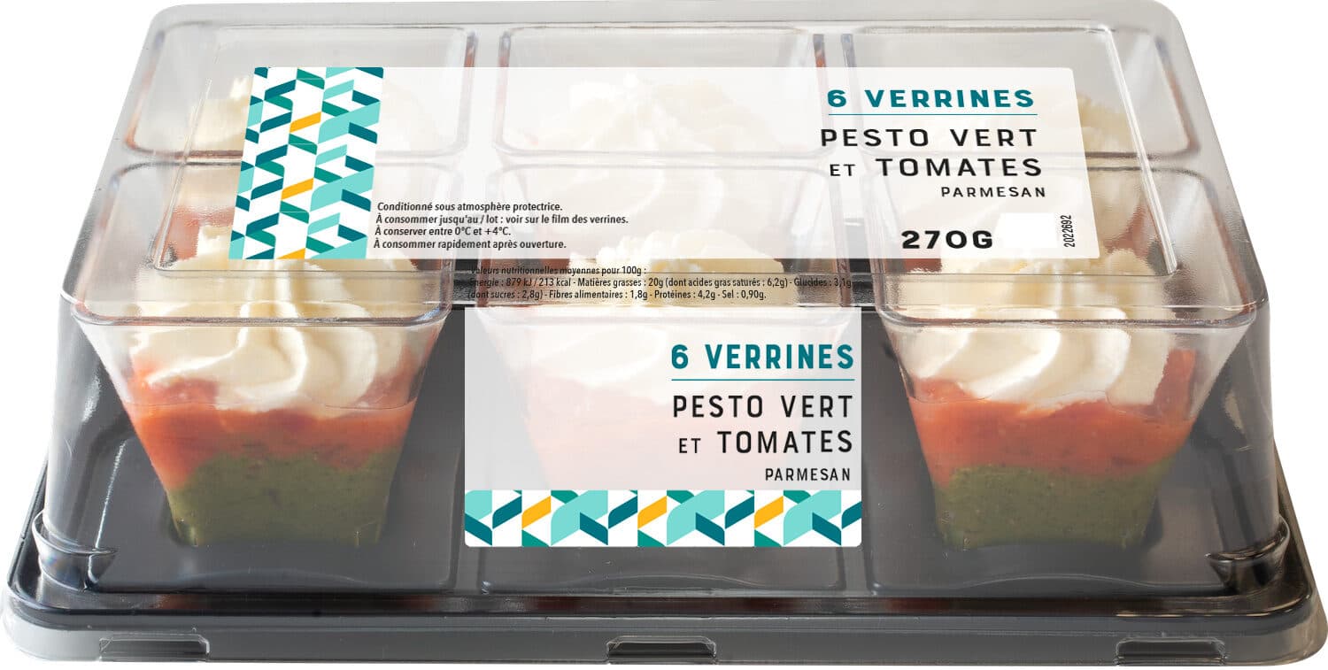 Open Food Facts 6 Verrines Pesto vert et Tomates, Parmesan packshot