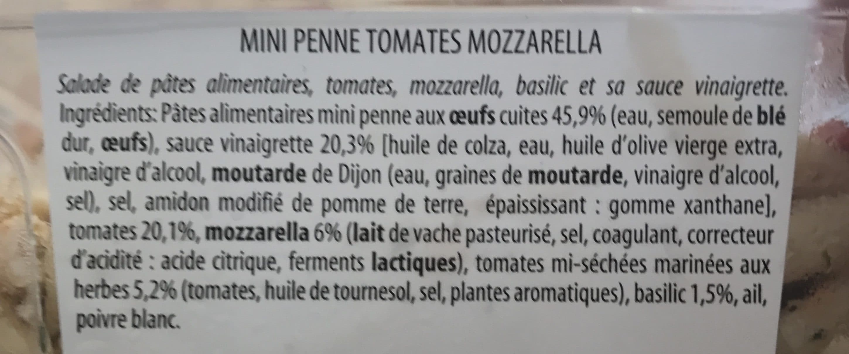 Intermarché Mini Penne Tomates Mozzarella packshot