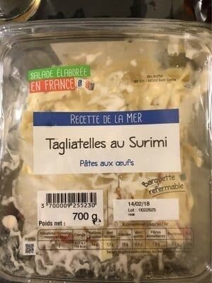 Recette De La Mer Tagliatelles au surimi packshot