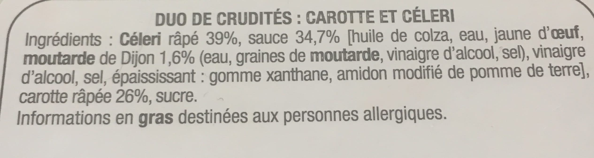 Mix Buffet Duo de crudites: carotte et celeri packshot