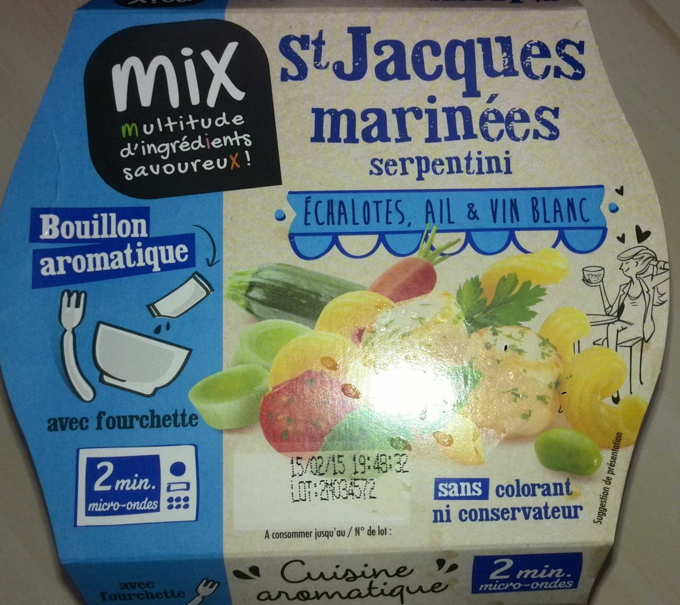 Mix multitude d'ingrédients savoureux ! St Jacques marinées serpentini packshot