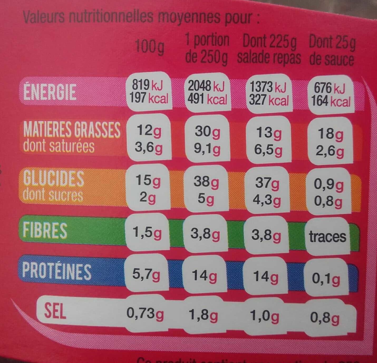Mix Salade&fusilli jambon fromage boursin packshot