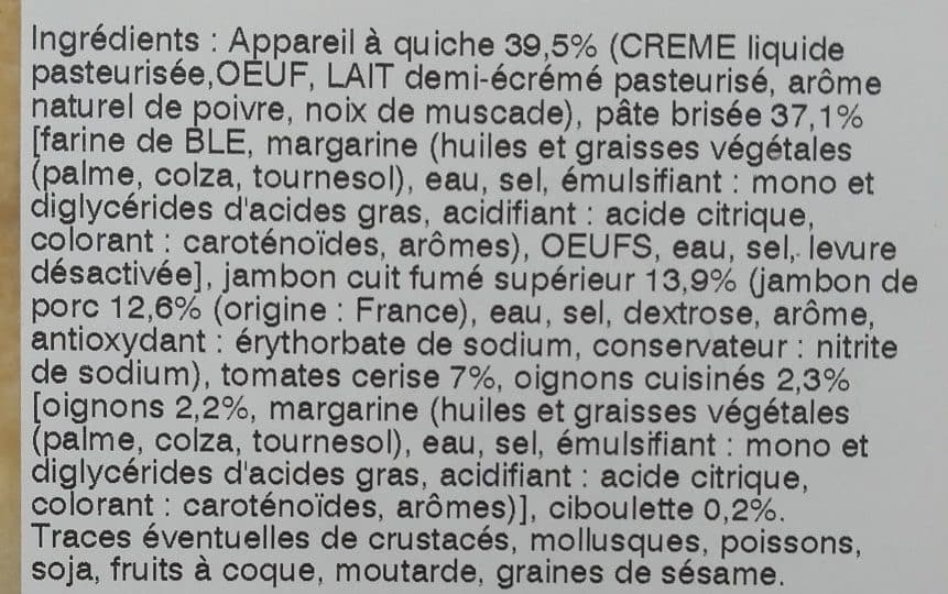 Mix Buffet Quiche Jambon Tomate cerise packshot