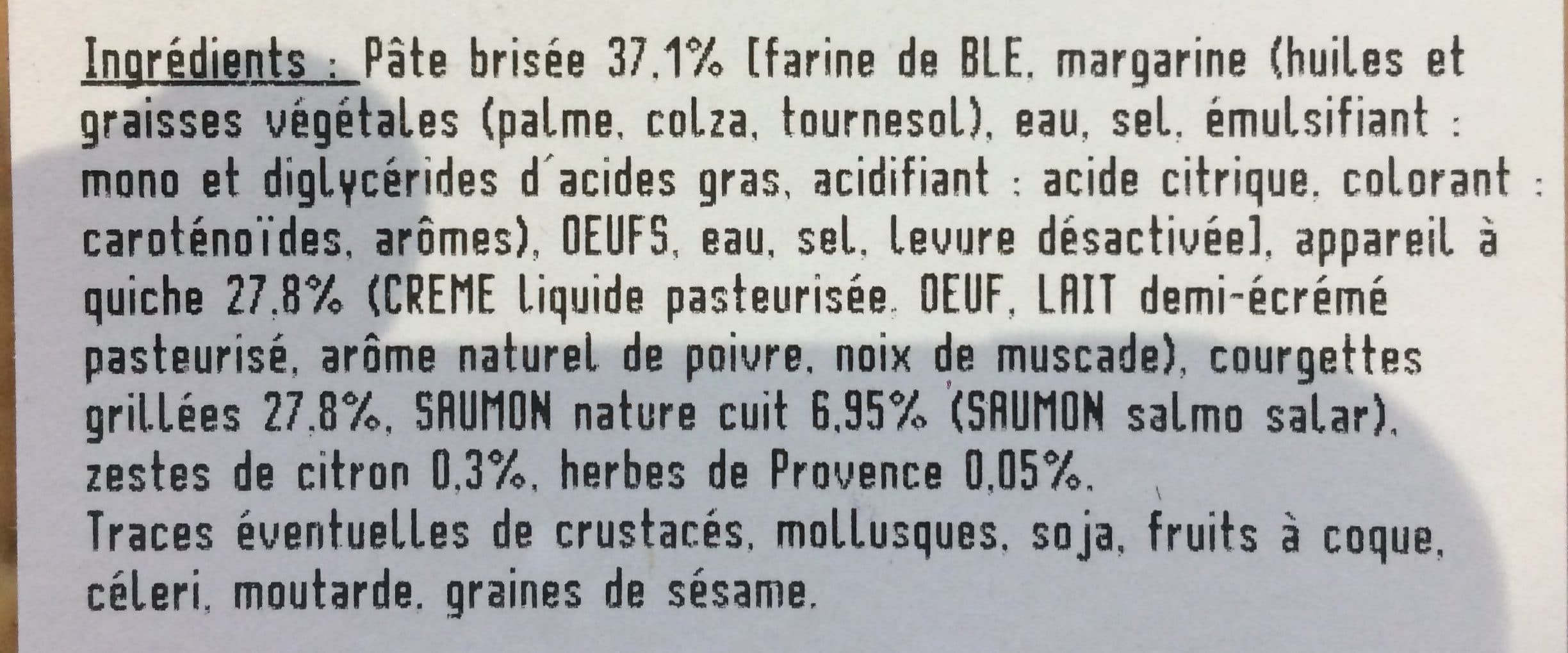 Mix Buffet Quiche Saumon Courgettes grillées packshot