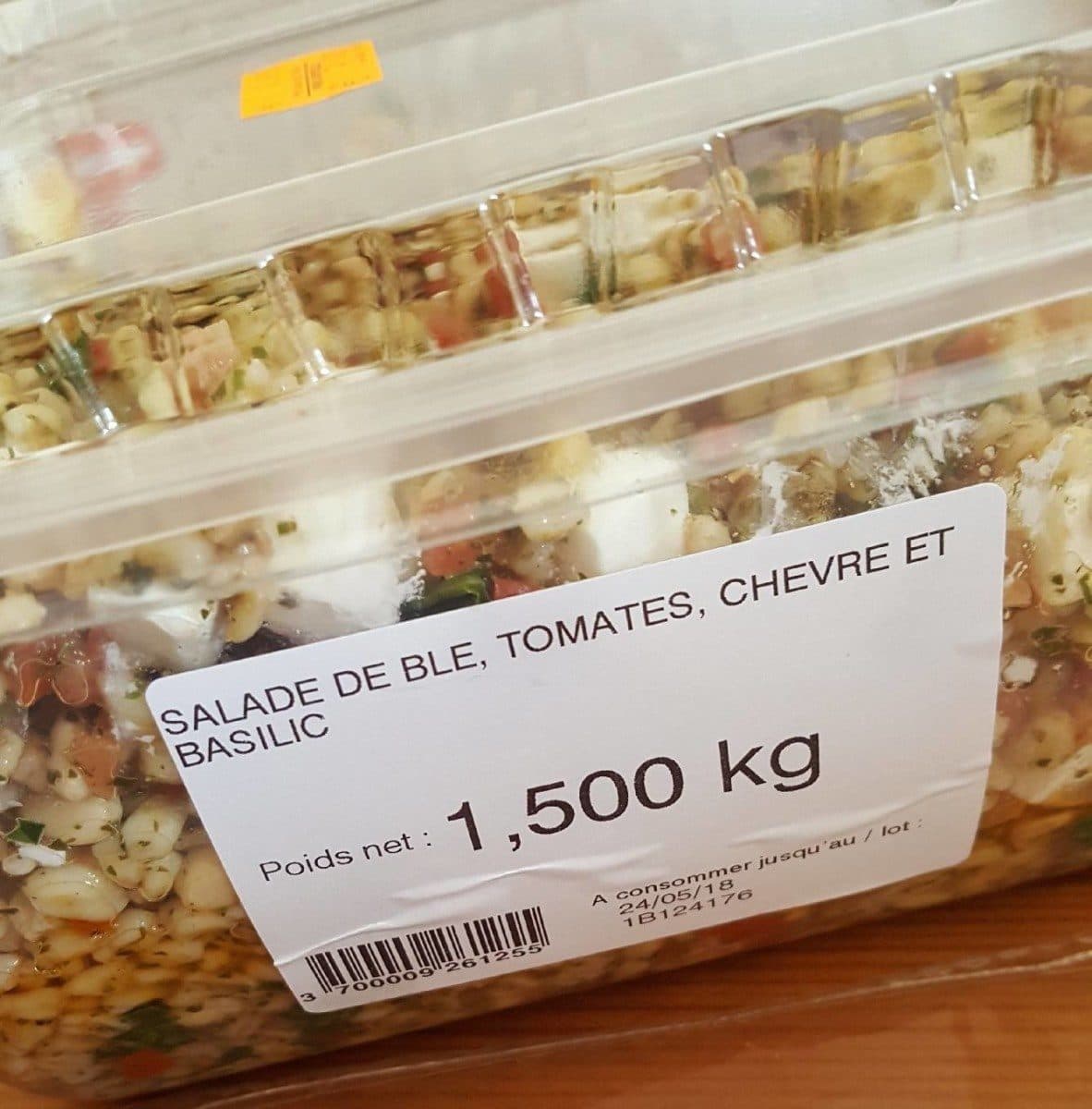 Open Food Facts Salade de blé tomates chèvre et basilic packshot