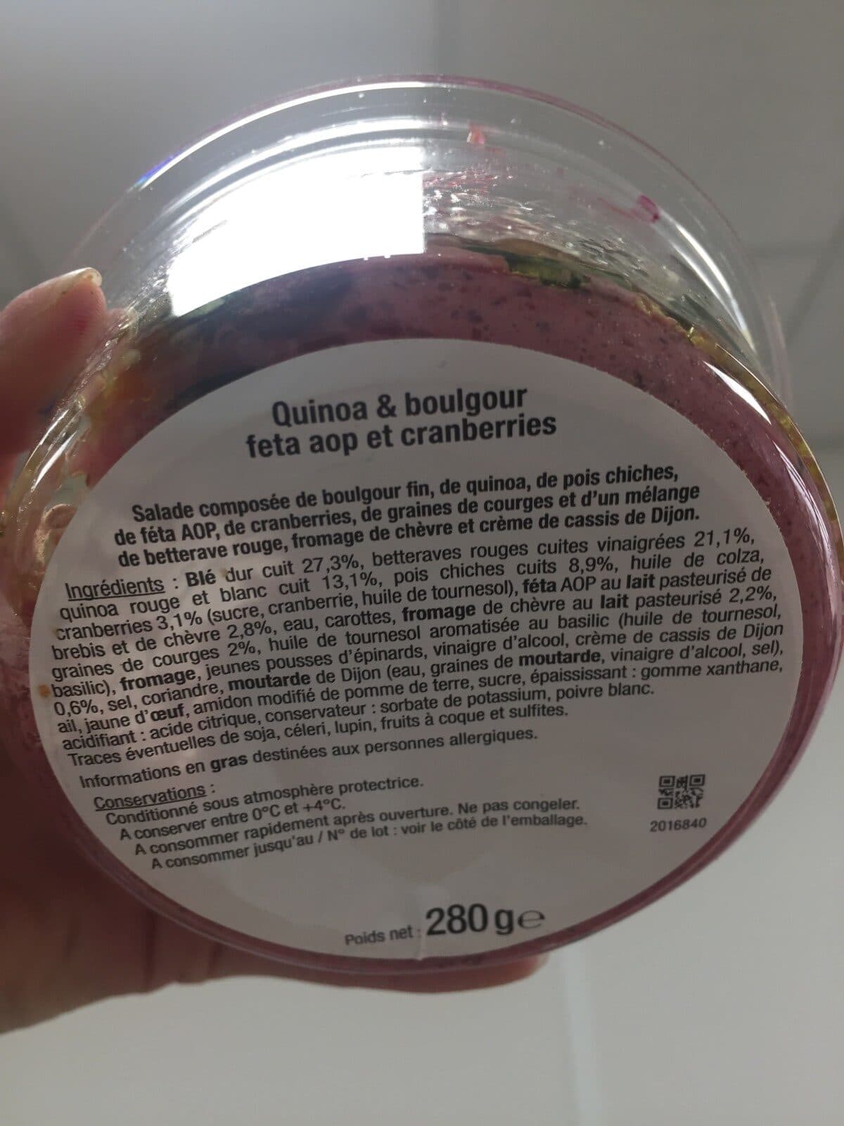 Mix Buffet Quinoa & boulgour fêta AOP et cranberries packshot