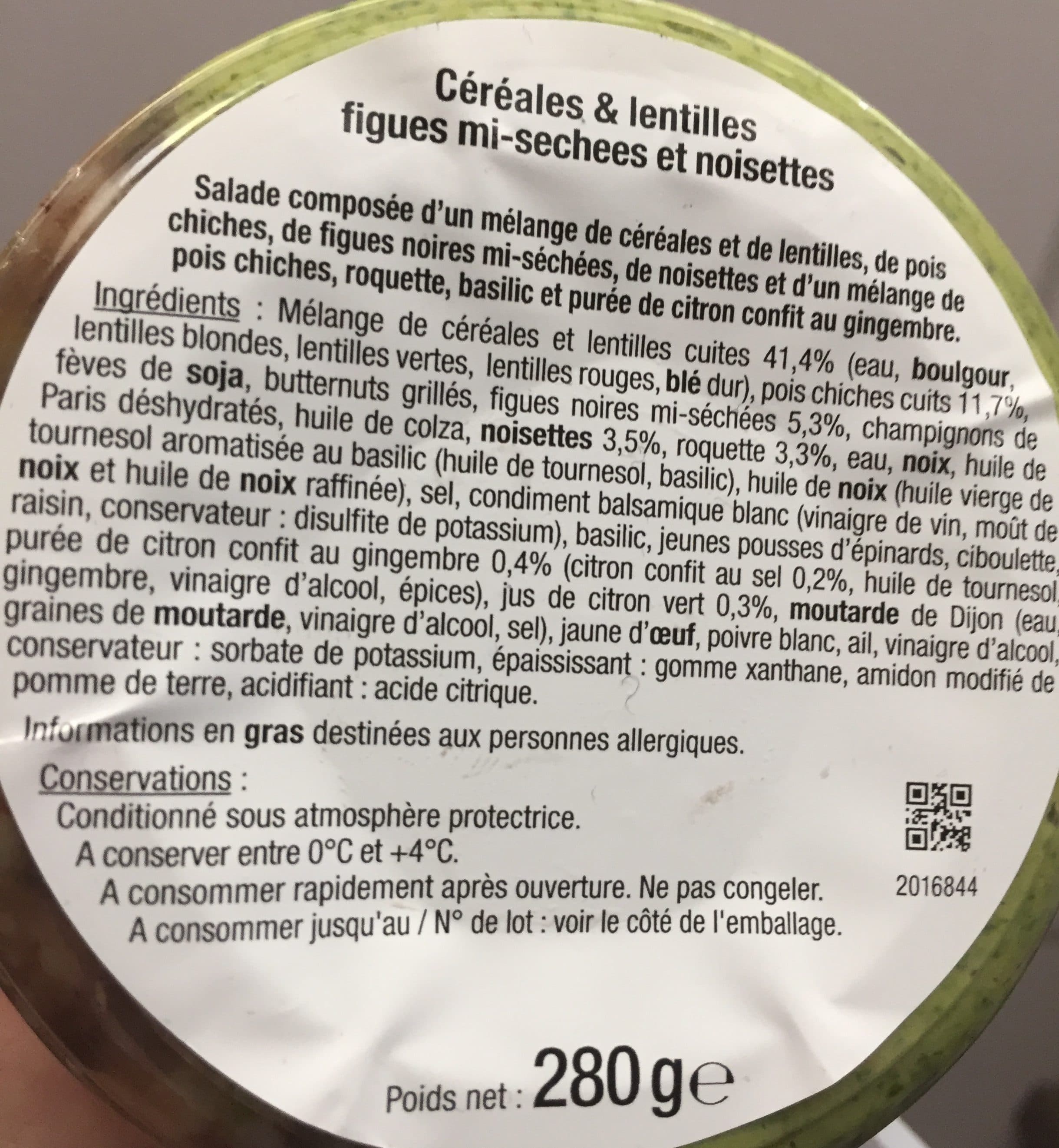 Mix Buffet Salade céréales lentilles figues packshot
