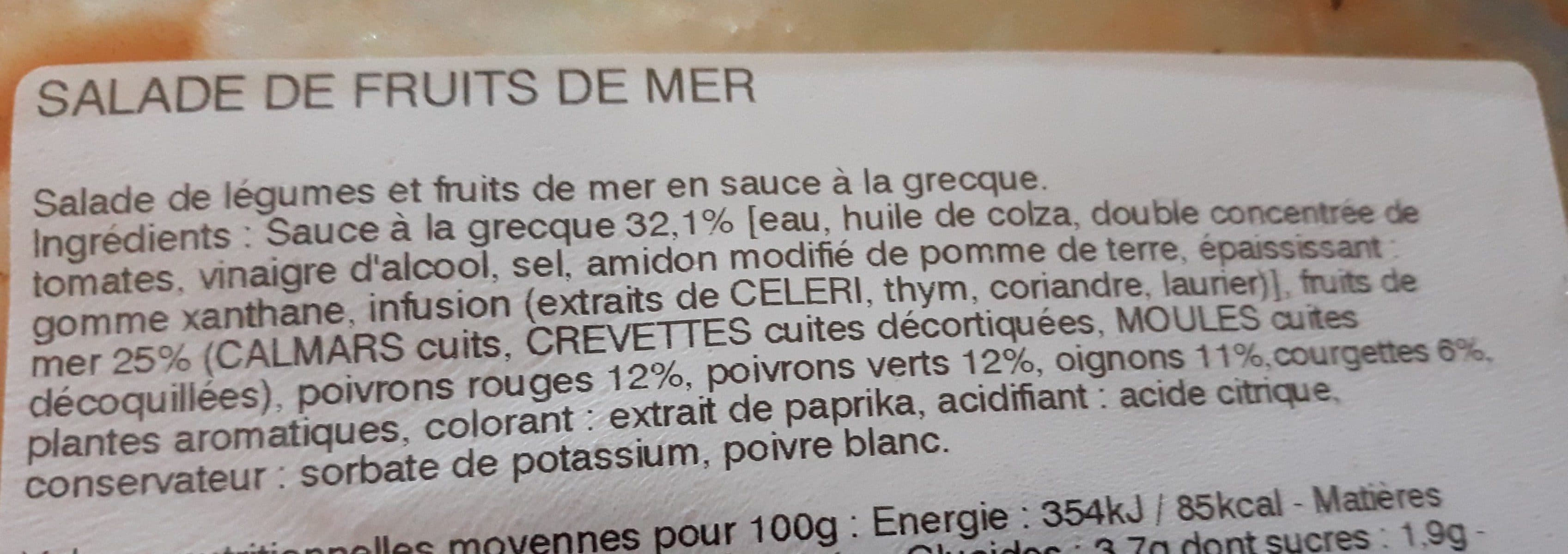 Mix Buffet SALADE DE FRUITS DE MER packshot