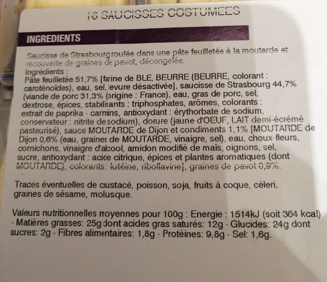 Mix Buffet 16 saucisses costumees packshot