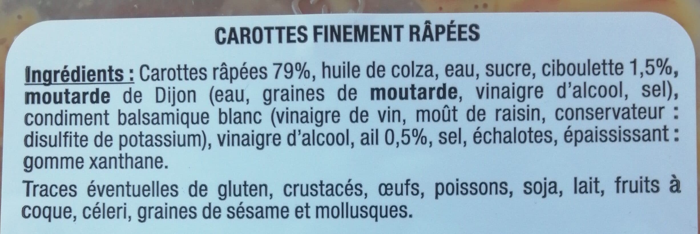 Mix Buffet Carottes finement râpées ail et ciboulette packshot