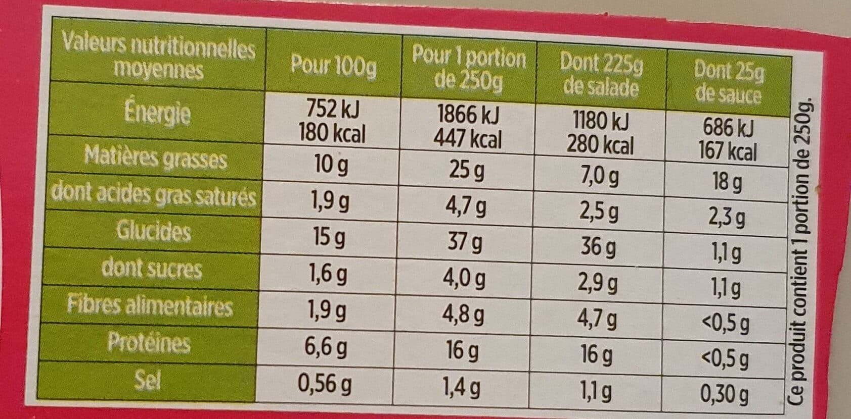 Mix buffet Salade Snacking Bol Bresaola 250g MIX packshot