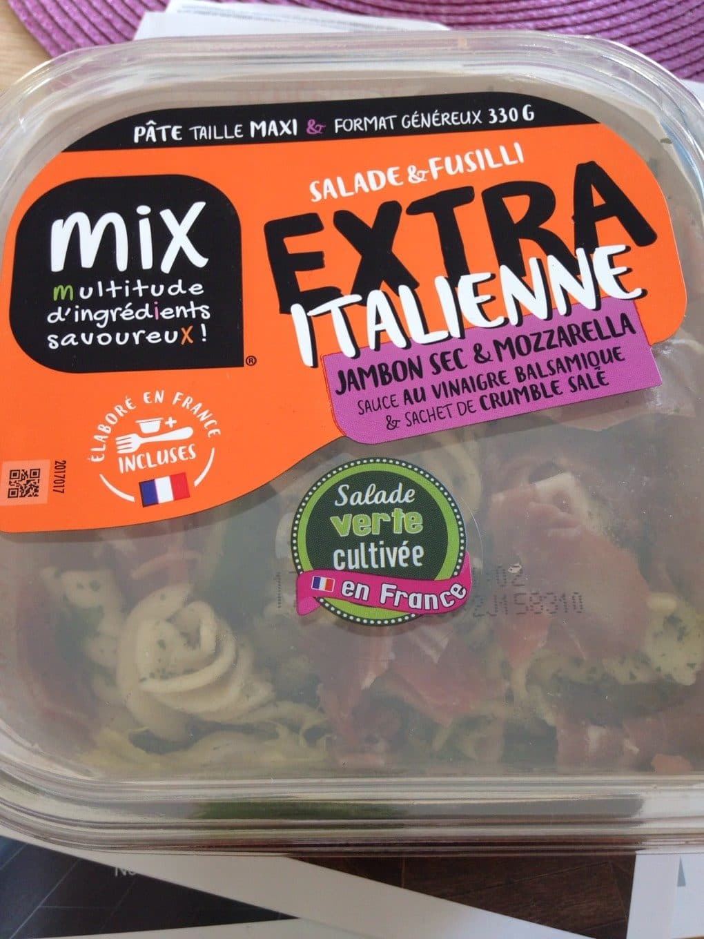 Mix Extra salade & Fusilli Italienne, 330g packshot