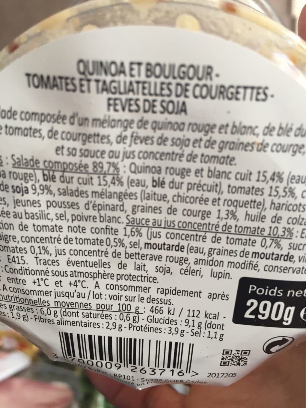 Les Vegetales Salade de quinoa tagliatelles de courgettes Mix Buffet packshot